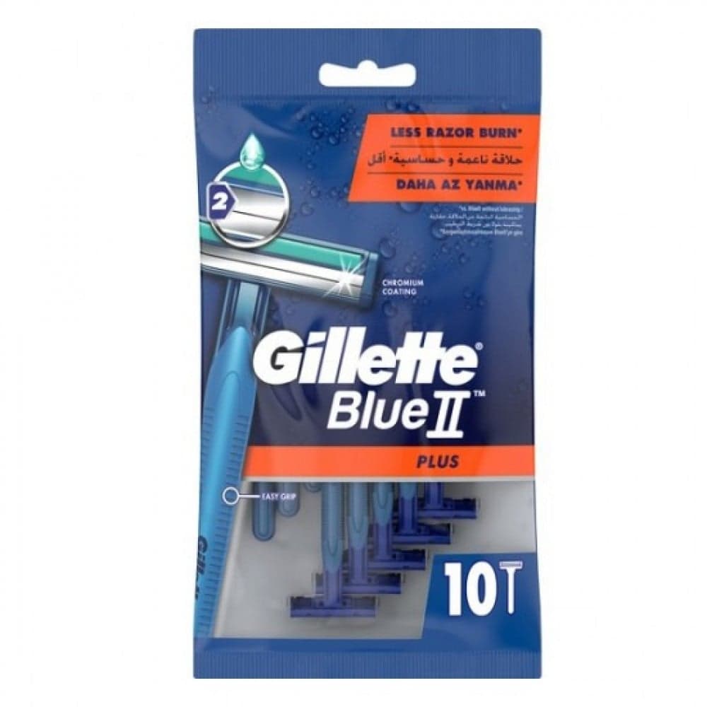 Gillette Blue 2 Plus Chromium Coating - 10 Razor