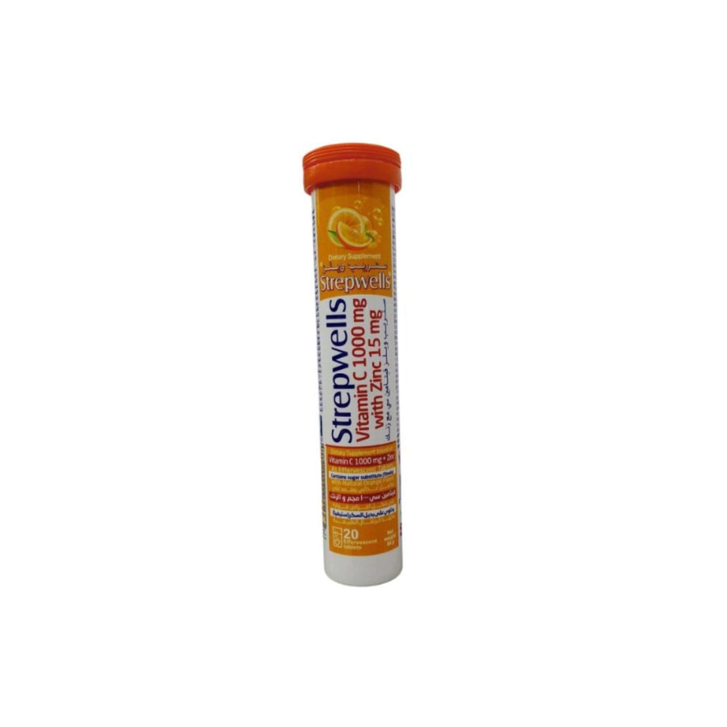 Strepwells VitC1000mg+Zinc15mg 20 eff tab