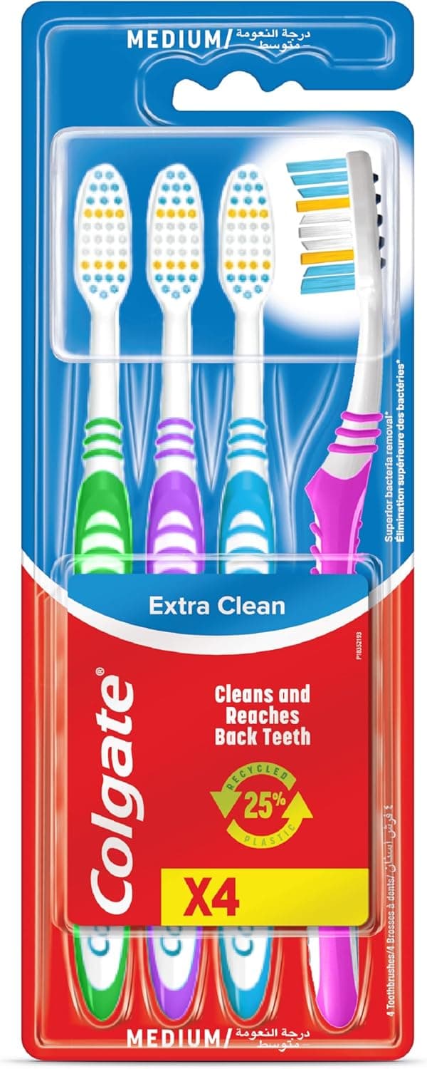 Colgate Extra Clean Medium - 3+1 Toothbrush