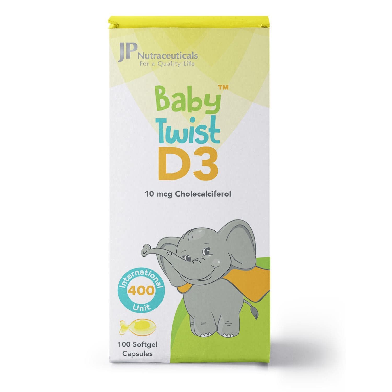 JP Baby Twist D3 400 IU - 100 Softgel Capsules