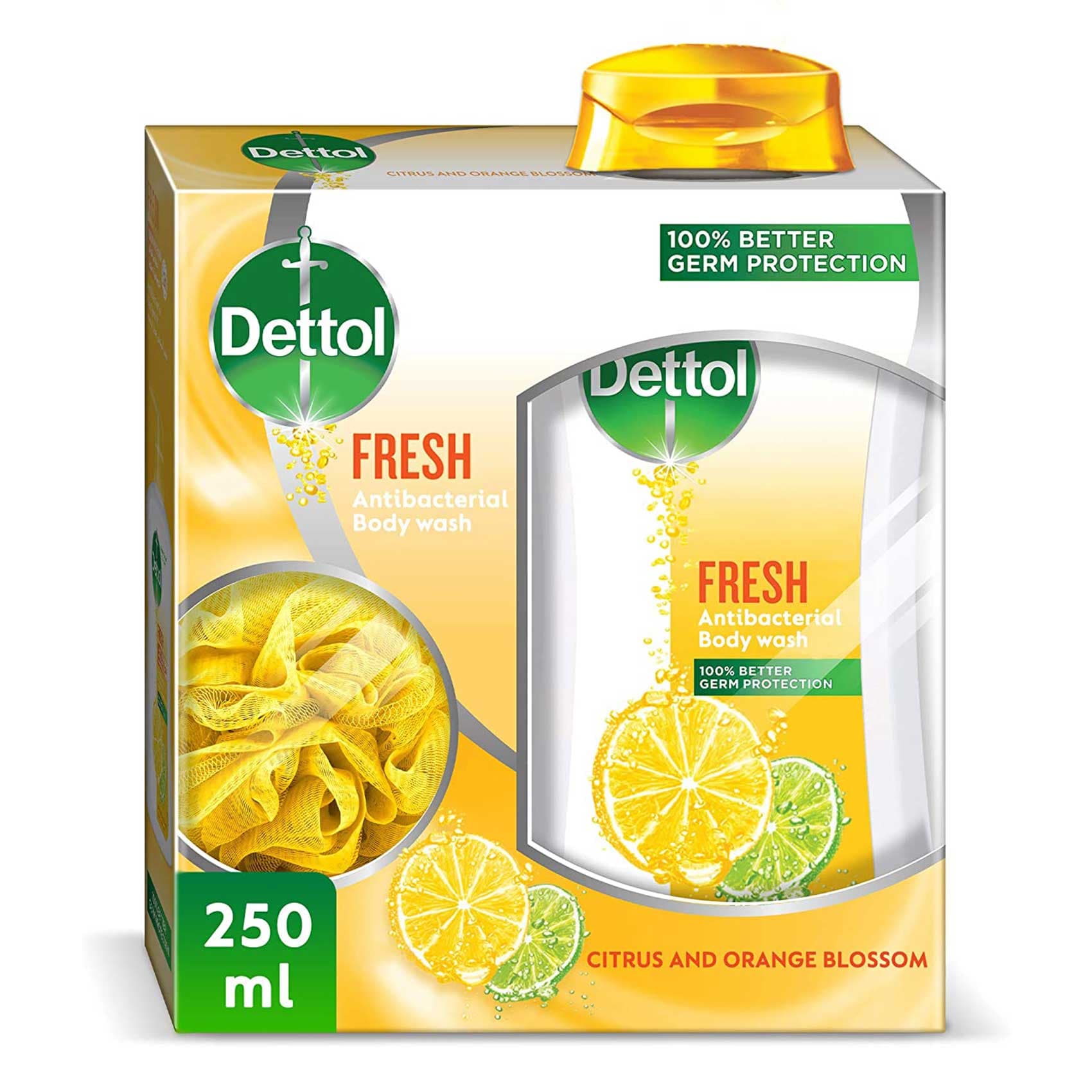 Dettol Fresh Body Wash with Puff 250ml