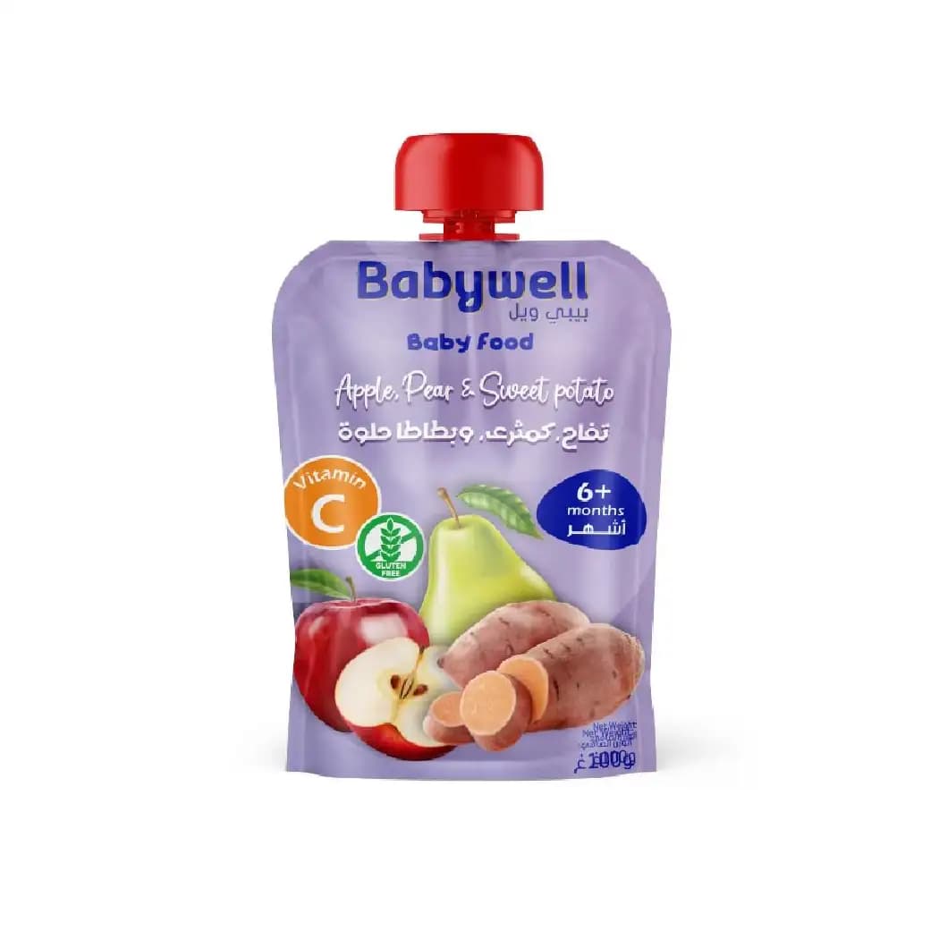 Babywell Apple, Pear & Sweet Potato Baby Food 100 g