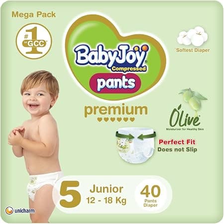 BabyJoy Olive Pants Mega Pack - Size 5, 40 pcs