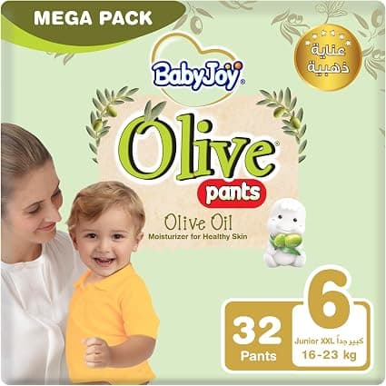 BabyJoy Olive Pants Mega Pack - Size 6, 32 pcs