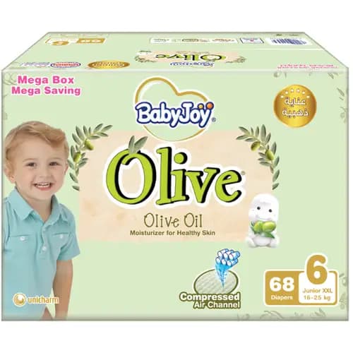 BabyJoy Olive Mega Box - Size 6, 68 pcs