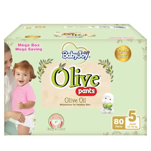 BabyJoy Olive Pants Mega Box - Size 5, 80 pcs