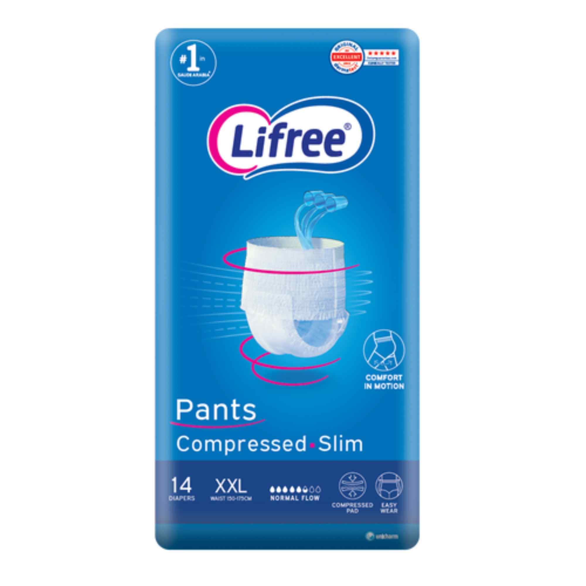 Lifree Adult Diaper Pants - Size XXL, 14 pcs
