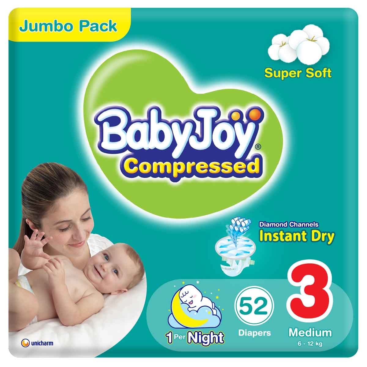 BabyJoy Jumbo Pack - Size 3, 52 pcs
