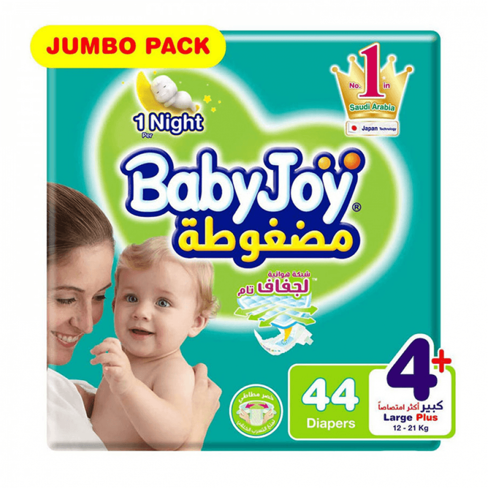 BabyJoy Jumbo Pack - Size 4+, 44 pcs