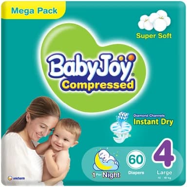 BabyJoy Mega Pack - Size 4, 60 pcs