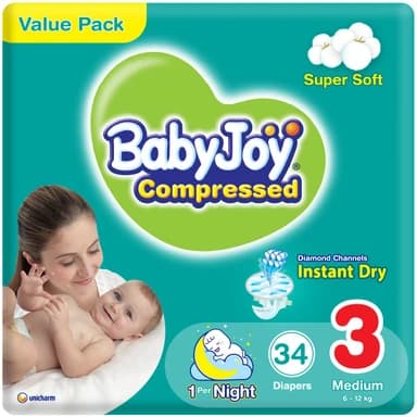 BabyJoy Small Pack - Size 3, 34 pcs