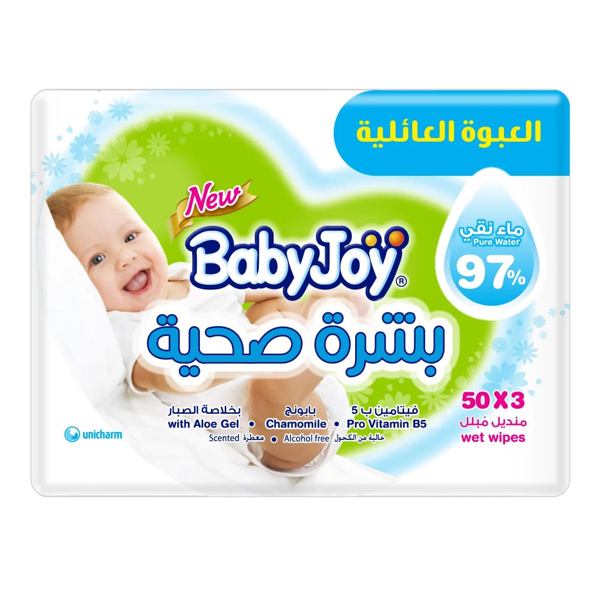Baby Joy Scented With Aloe Gel 3 × 50 Wipes