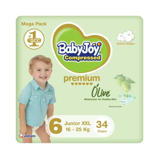 BabyJoy Olive Mega Pack - Size 6, 34 pcs