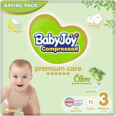 BabyJoy Olive Saving Pack - Size 3, 11 pcs