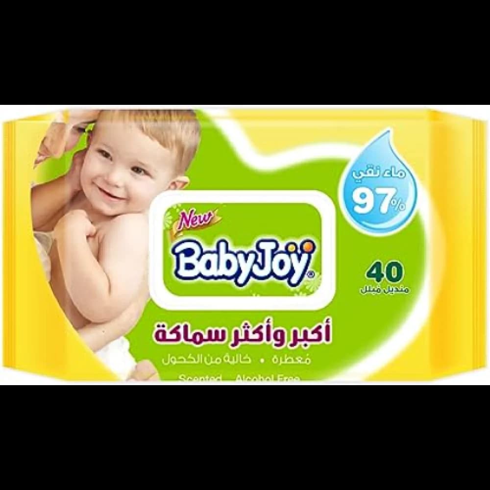 BabyJoy Scented Extra-Thick Baby Wipes - 40 Wipes