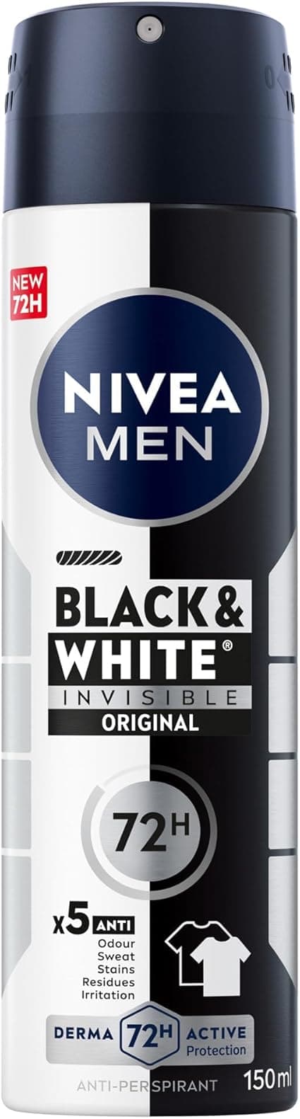 Nivea Men Invisible Black and White Original 150ml - Deodrant Spray