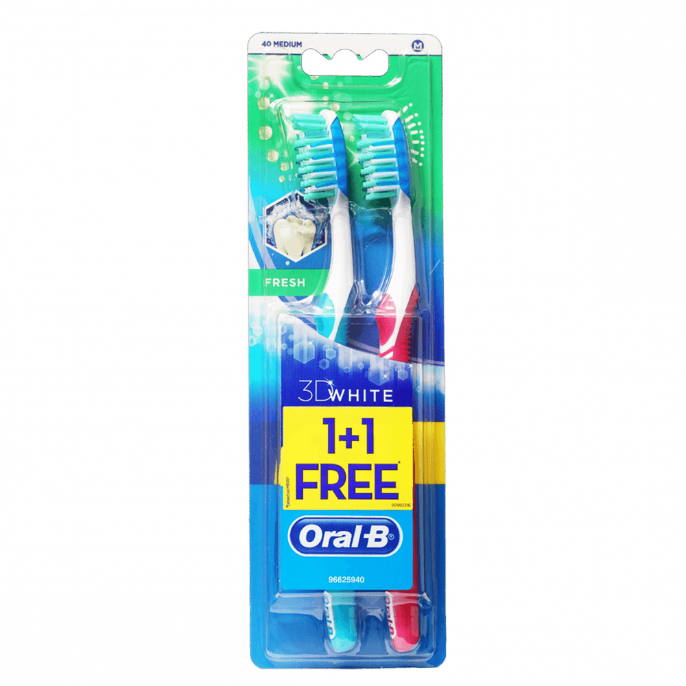 Oral-B 3D White Fresh 1+1 Medium - Toothbrush