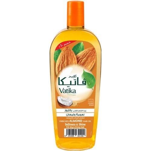 زيت شعر باللوز للعناية واللمعان من Vatika 200 مل