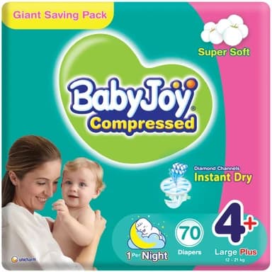 BabyJoy Giant Mega Pack - Size 4+, 70 pcs