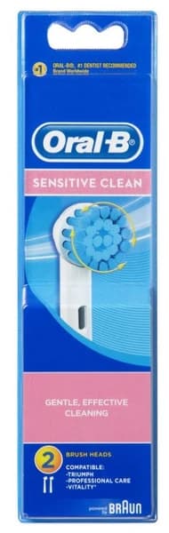 Oral B Sensitive Clean Brush Heads 2 Pack