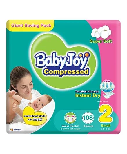BabyJoy Giant Mega Pack - Size 2, 108 pcs