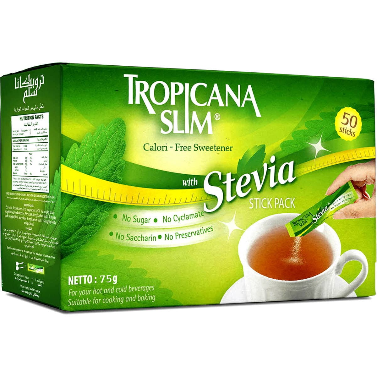 Tropicana Slim Stevia - 50 Sachet