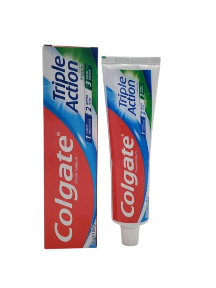 معجون أسنان كولجيت ثلاثي المفعول بنكهة النعناع الأصلية، 100 مل