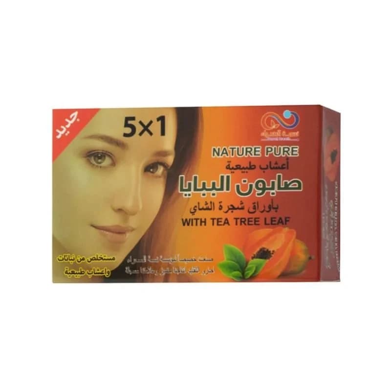 صابون أوراق شاي البابايا من ديزرت بريز ٥ × ١ - ١٣٥ غرام