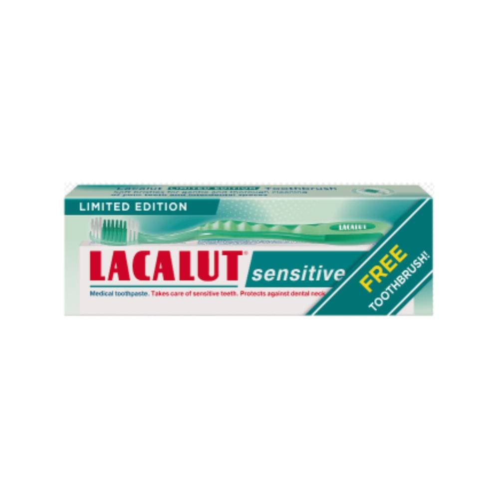 Lacalut Sensitive Toothpaste 75ml with Free Toothbrush