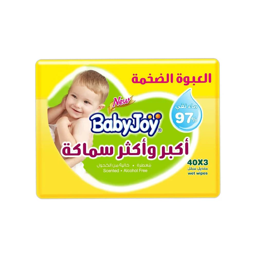 Baby Joy Scented & Thicker 3*40 Wipes