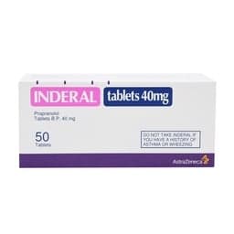 Inderal Tablets 40 Mg.-50