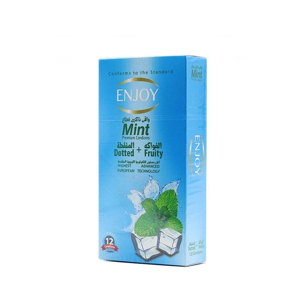 Enjoy Mint Flavored Dotted Condoms - 12 Pack