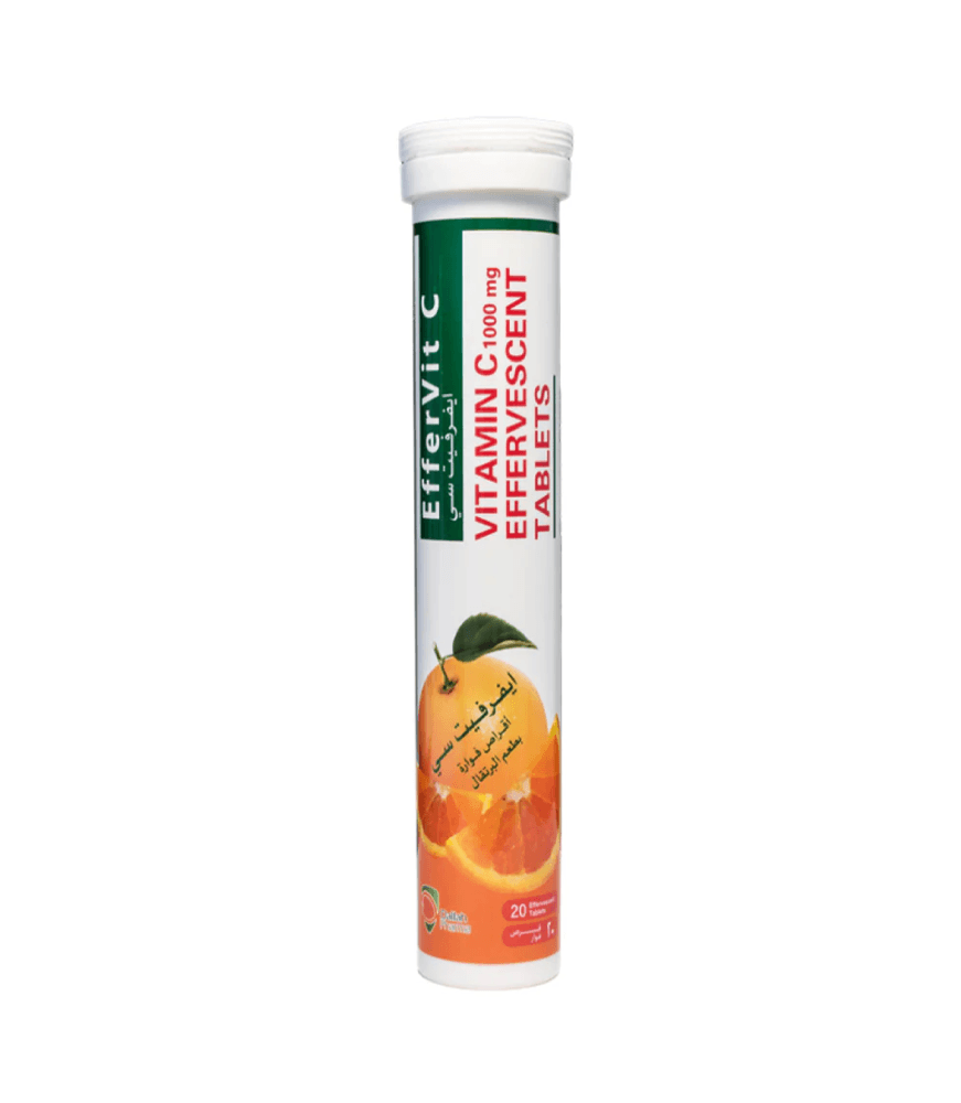 Effervit C 1000 mg Effervescent Tablets, Orange Flavour - 20 Tablets