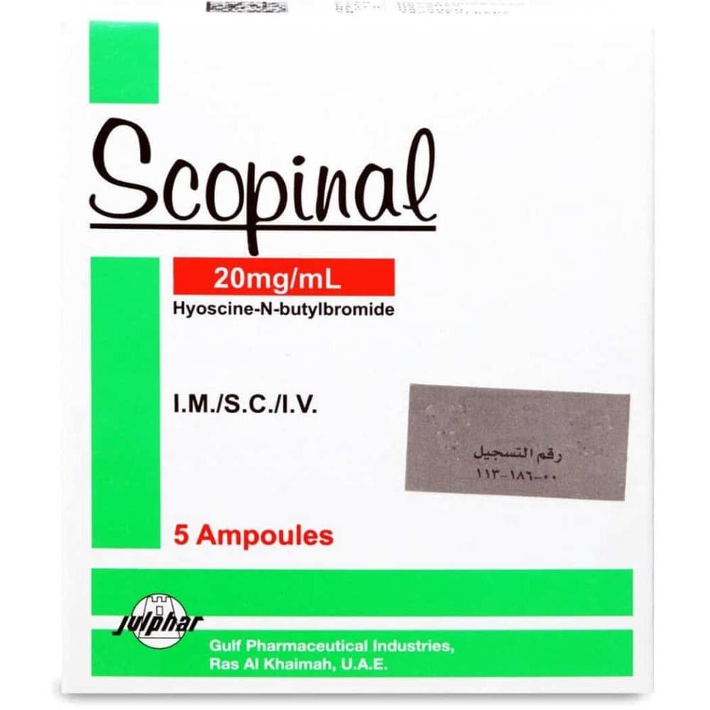 Scopinal 20mg Ampoule 5 X 1ml