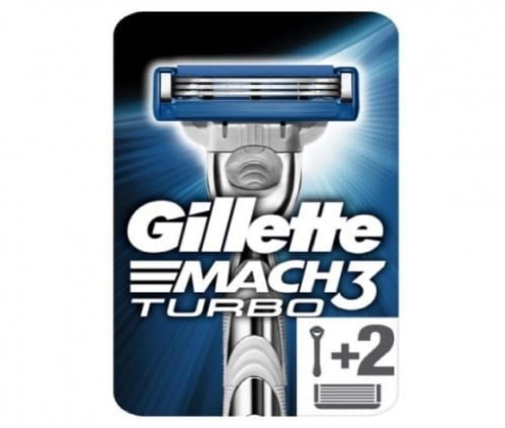 Gillette Mach 3 Turbo With 2 Heads - Razor