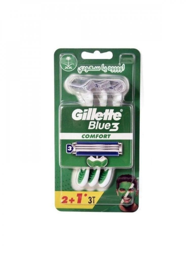 Gillette razor blades, 3 pieces, green
