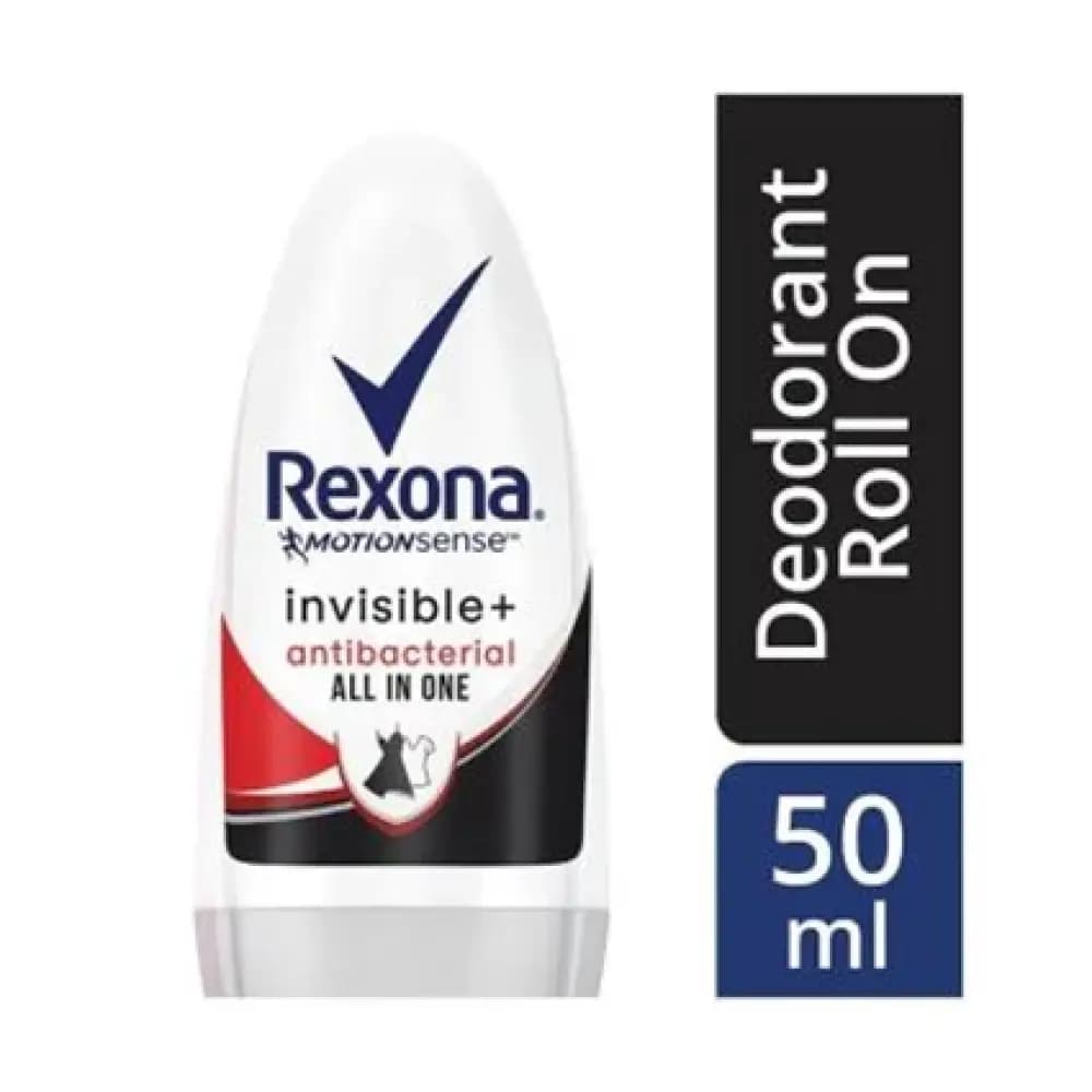 Rexona Invisible + Antibacterial All In one Roll On 50ml