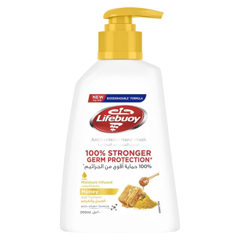 LIFEBUOY GERM PROTECTION HAND WASH 200ml / HONEY & TRUMERIC