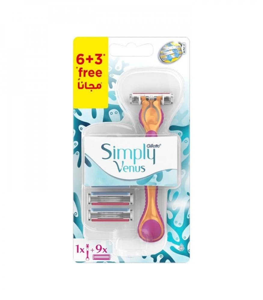 GILLETTE SIMPLY VENUS 6+3