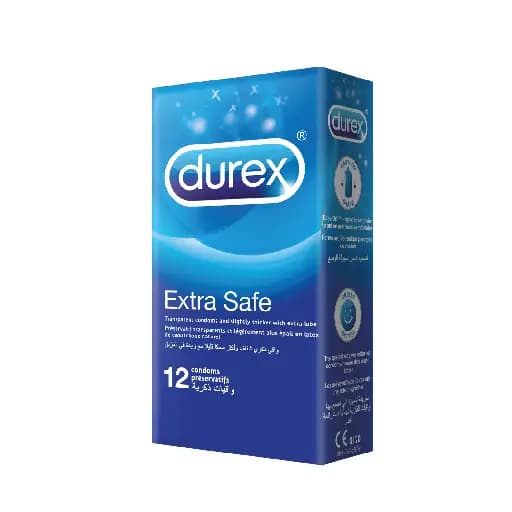 Durex Extra Safe Condom pack of 12 easy on transparent