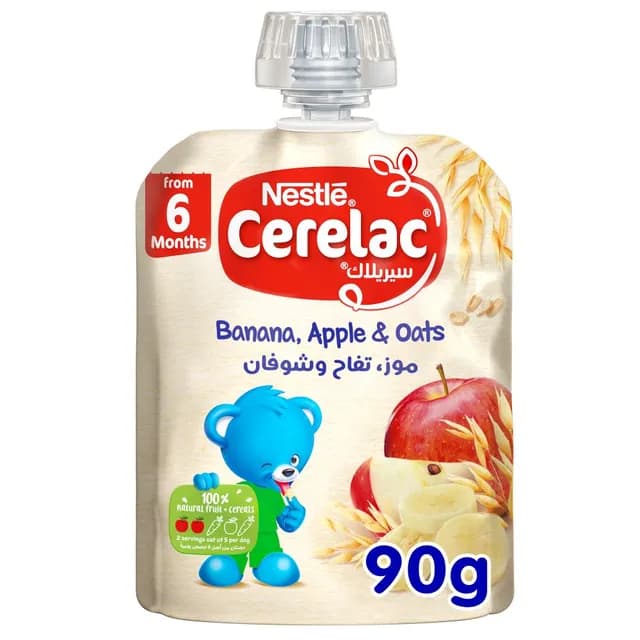 CERELAC PUREE BANANA, APPLE, OATS 90g