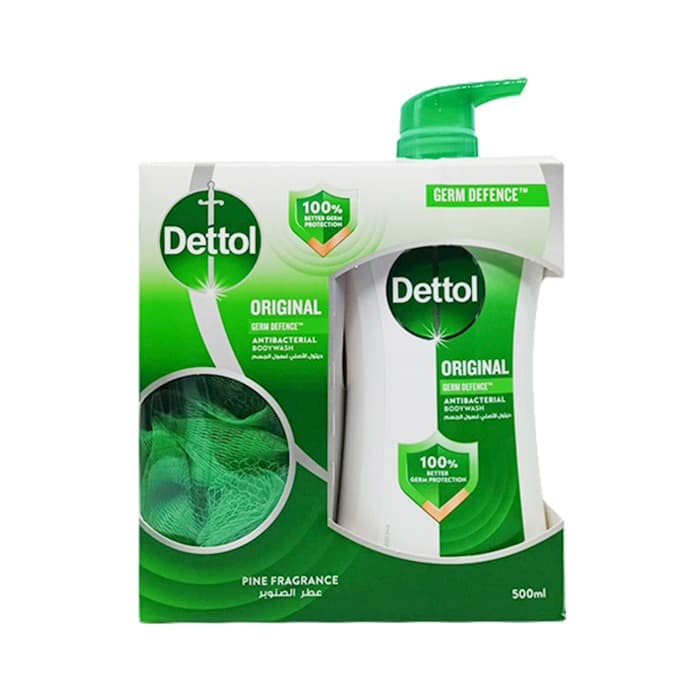 Dettol Original Body Wash with Puff 500ml