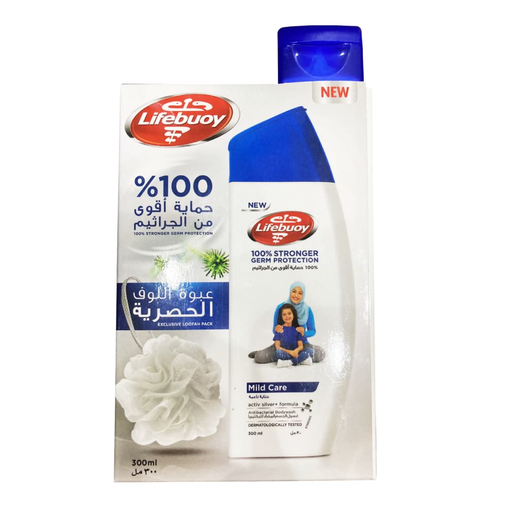 Lifebuoy Mild Care 300ml - Body Wash with Loofah