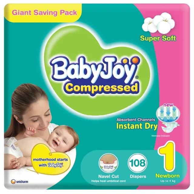 Babyjoy Giant Mega Pack size 1 108