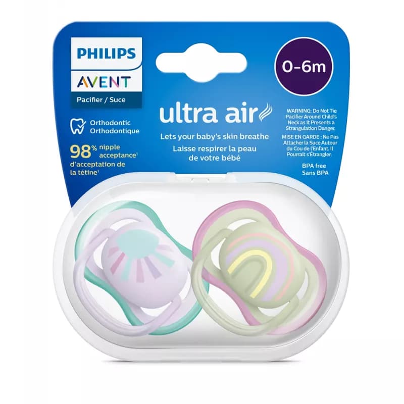 Philips Avent Ultra Air Soother 0-6M Girls (2 pcs)